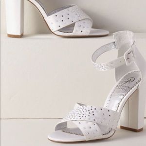 BHLDN Adrianna papell SATIN bridal heels